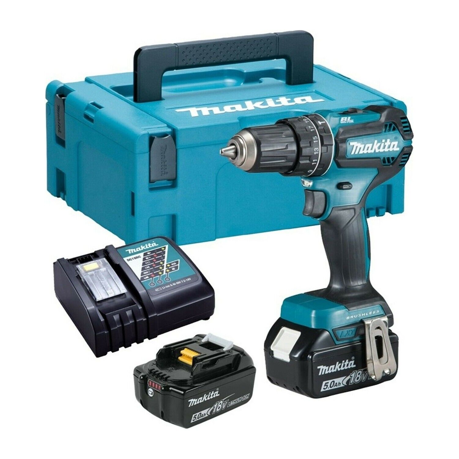 Makita DHP485RTJ 18V Li Çift Akülü Şarjlı Darbeli Matkap Vidalama