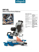 Scheppach Hm140l Elektrikli Gönye Kesme Makinası 305MM