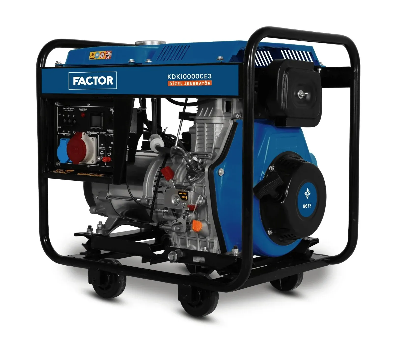 Factor KDK10000CE3 9.4 kVA İpli Marşlı Dizel Jeneratör 380V