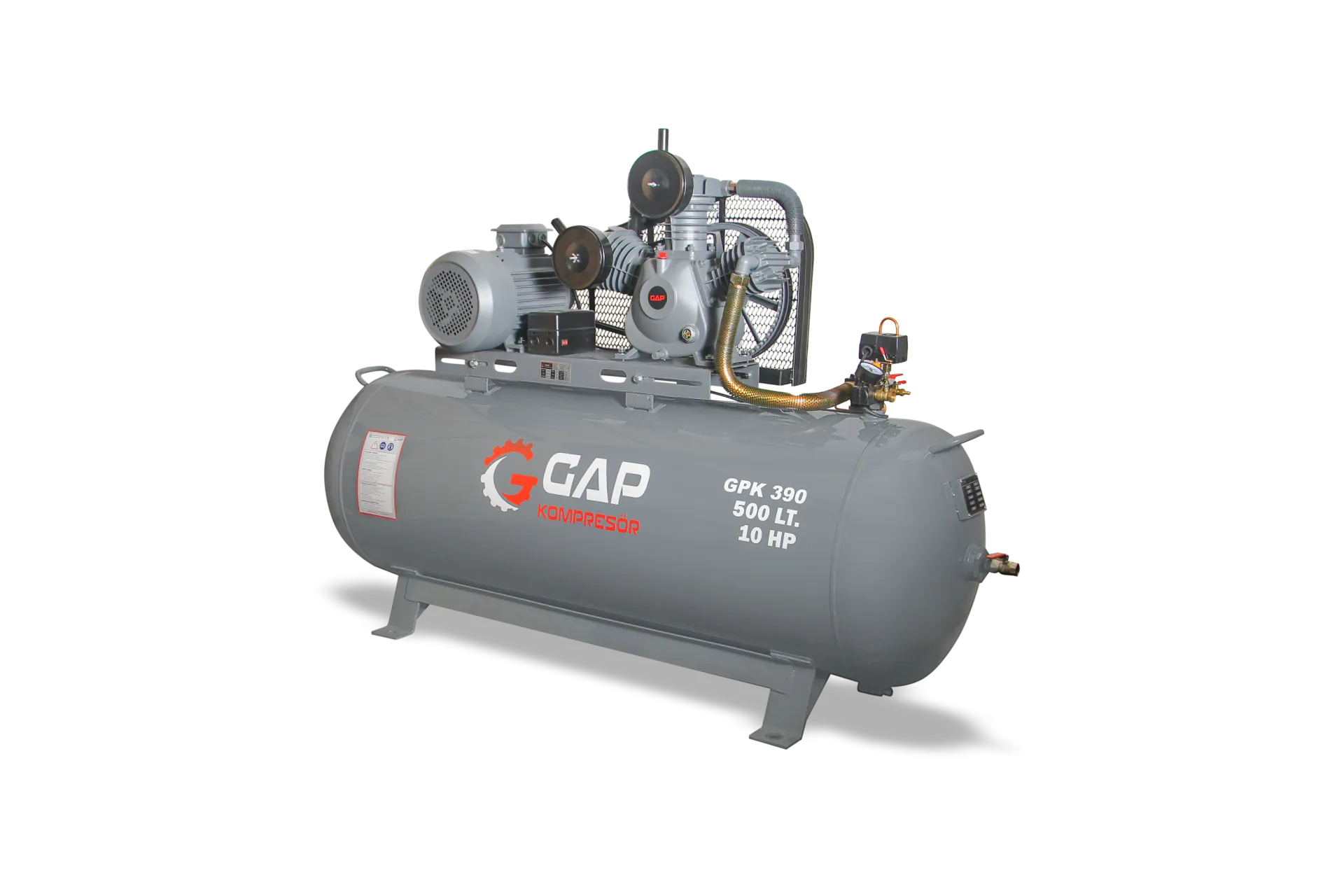 GAP KOMPRESÖR 500 Lt 3 Kafa 8 Bar 10 Hp Pistonlu Hava Kompresörü GP390