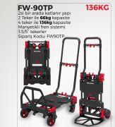 max extra FW-90TP 66/136 kg Çok Fonksiyonlu Katlanır El Arabası