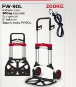 max extra FW-90L 200 kg Çok Fonksiyonlu Katlanır El Arabası