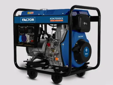 Factor KDK7500CE Dizel Jeneratör 6,9 kWA Marşlı Monofaze