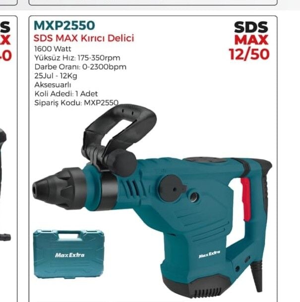 Max Extra Mxp2550 1600Watt Kırıcı Delici Sds Max