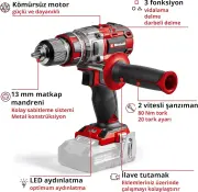 Einhell Tp-Cd 18/80 Li Bl - Solo, Akülü Vidalama-4514300