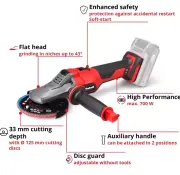 Einhell TP-AG 18/125 F Li BL - Solo Akülü Avuç Taşlama 4431175