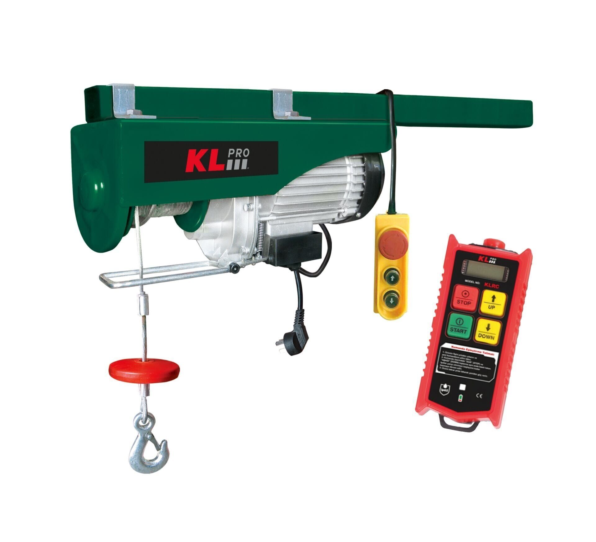Klpro KLV125-RC 500Watt 125/250Kg Uzaktan Kumandalı Elektrikli Halatlı Vinç