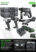 Voltz VZ20-4Kit 4ü1 Arada Akülü Matkap Set 20 V 5 Ah 4'lü Akülü Set