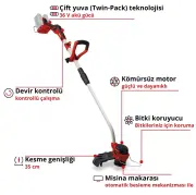 Einhell GP-CT 36/35 Li BL Aküsüz Kenar Kesme Makinesi